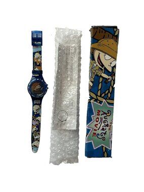 Vintage 1998 Burger King Rugrats The Movie Digital Blue Watch Wristwatch in Box